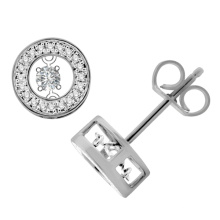 Dancing Diamond 925 Silver Stud Earrings Jewelry